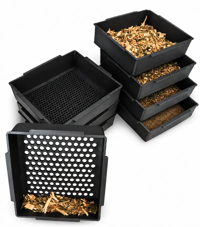 Penn State Box – set with 19, 8 and 4 mm sieves and pan